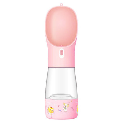 Bouteille d’eau portable avec distributeur pour chiens et chats en déplacement