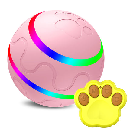 Balle interactive auto-rotative rechargeable USB pour chats et chiens – Pour le jeu et le divertissement