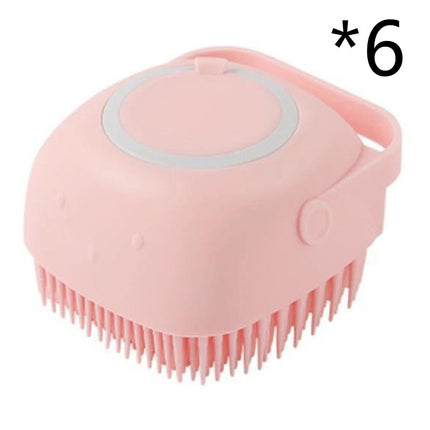 Brosse de toilettage en silicone pour bain et massage – Pour chiens et chats
