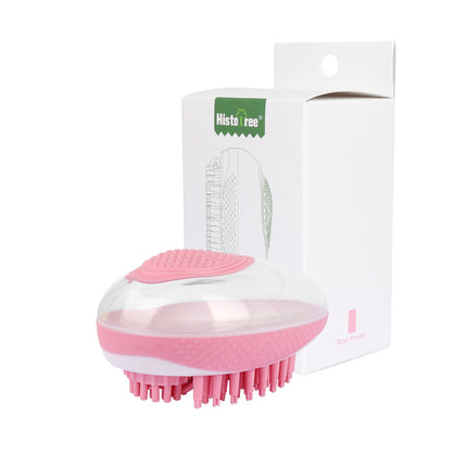 Brosse de toilettage 2-en-1 en silicone pour bain et massage – Pour chats et chiens