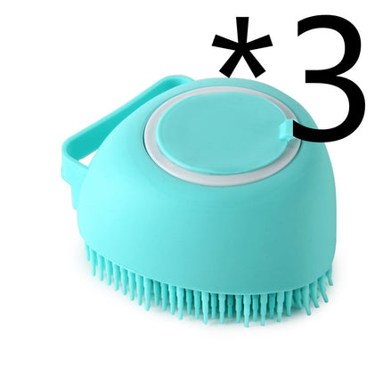 Brosse de toilettage en silicone pour bain et massage – Pour chiens et chats