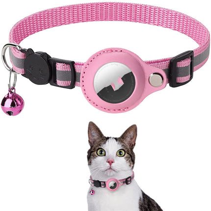 Collier réfléchissant et étanche avec support AirTag pour chats et chiens