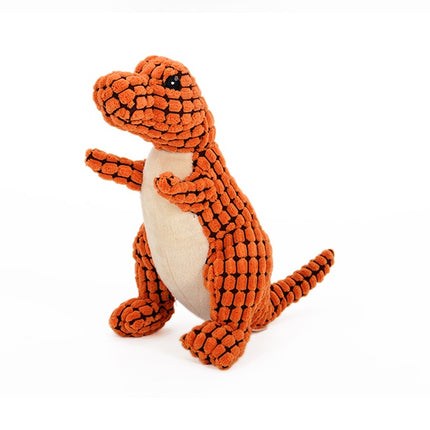 Jouet en peluche interactif en forme de dinosaure pour chiens – Jouet à mâcher avec couineur pour des jeux amusants