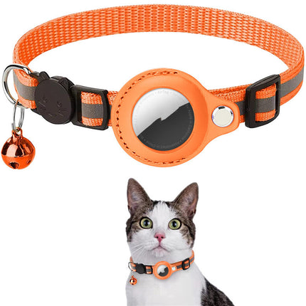 Collier réfléchissant et étanche avec support AirTag pour chats et chiens