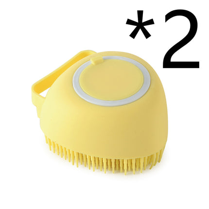Brosse de toilettage en silicone pour bain et massage – Pour chiens et chats