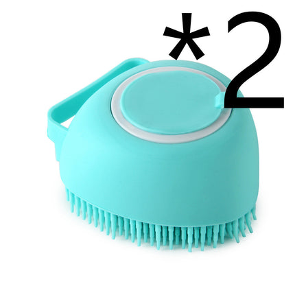 Brosse de toilettage en silicone pour bain et massage – Pour chiens et chats