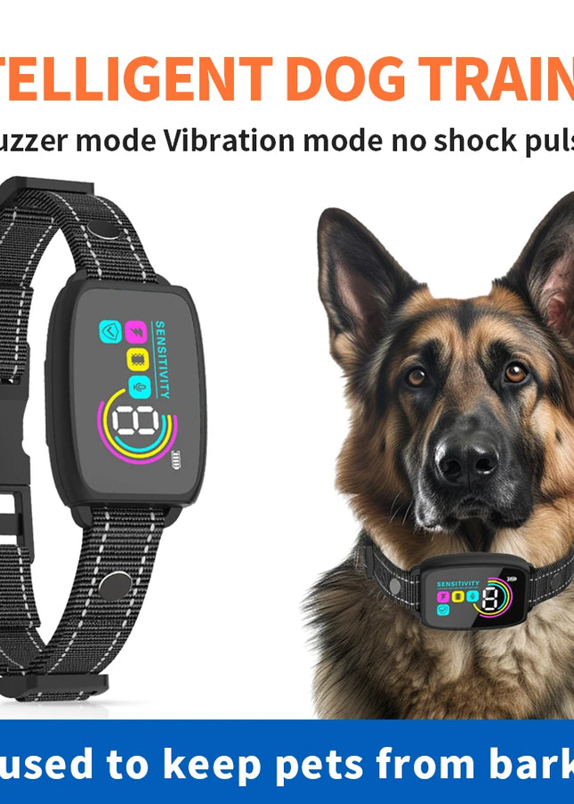 Rechargeable Smart Anti-Barking Dog Collar with Waterproof Bark Stopper