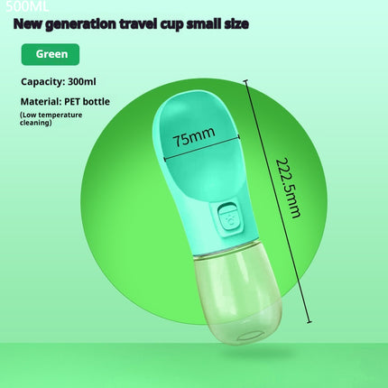 Bouteille d’eau portable avec distributeur pour chiens et chats en déplacement