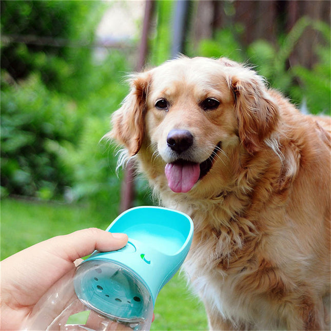 Portable Outdoor Pet Water Bottle with Drinking Cup for Dogs Cats