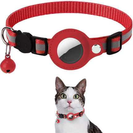 Collier réfléchissant et étanche avec support AirTag pour chats et chiens