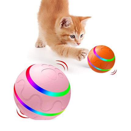 Balle interactive auto-rotative rechargeable USB pour chats et chiens – Pour le jeu et le divertissement