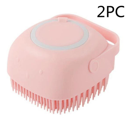 Brosse de toilettage en silicone pour bain et massage – Pour chiens et chats
