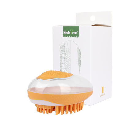 Brosse de toilettage 2-en-1 en silicone pour bain et massage – Pour chats et chiens