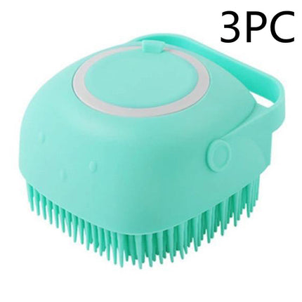 Brosse de toilettage en silicone pour bain et massage – Pour chiens et chats