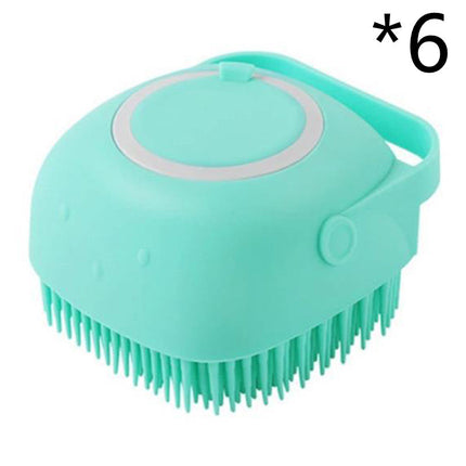 Brosse de toilettage en silicone pour bain et massage – Pour chiens et chats