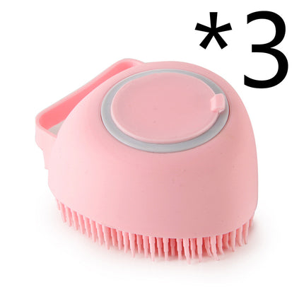 Brosse de toilettage en silicone pour bain et massage – Pour chiens et chats