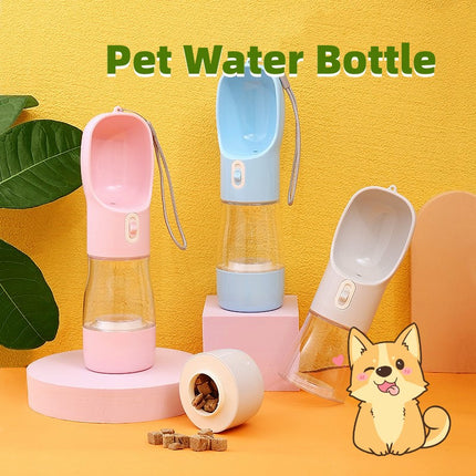Bouteille d’eau portable avec distributeur pour chiens et chats en déplacement