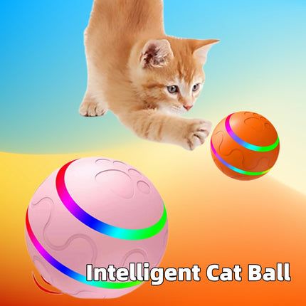 Balle interactive auto-rotative rechargeable USB pour chats et chiens – Pour le jeu et le divertissement