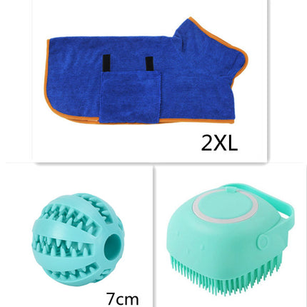 Brosse de toilettage en silicone pour bain et massage – Pour chiens et chats